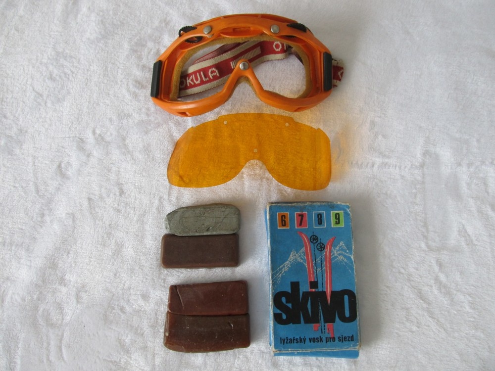 Predám staré lyžiarske okuliare a vosk z čias socializmu. - 8