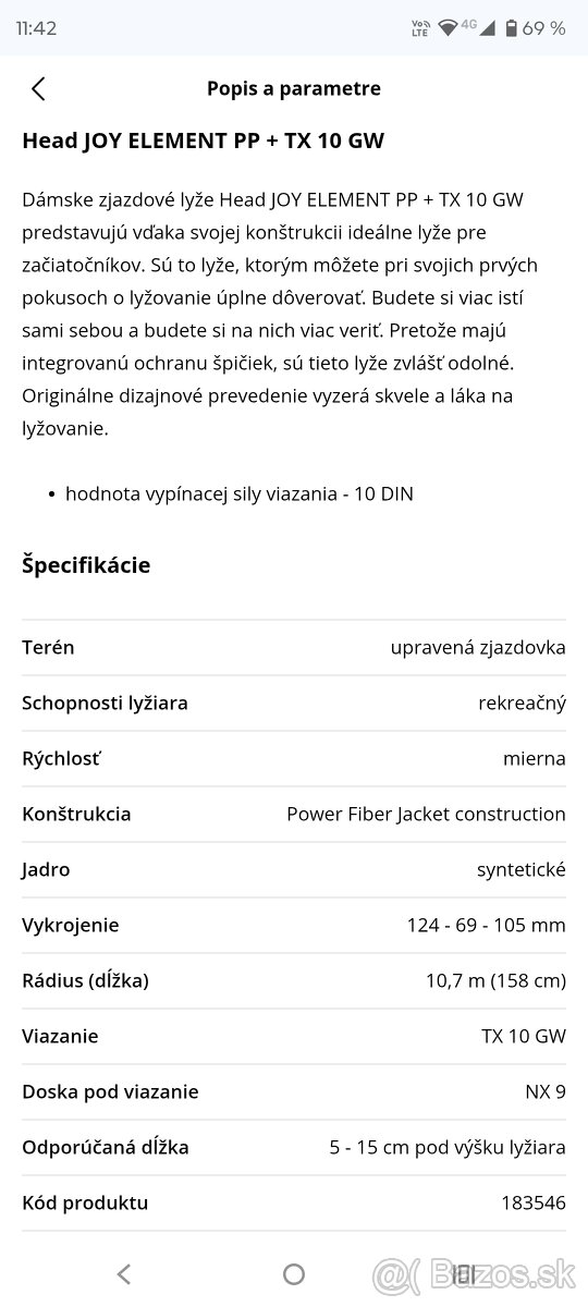Dámske lyže HEAD 143cm - 8