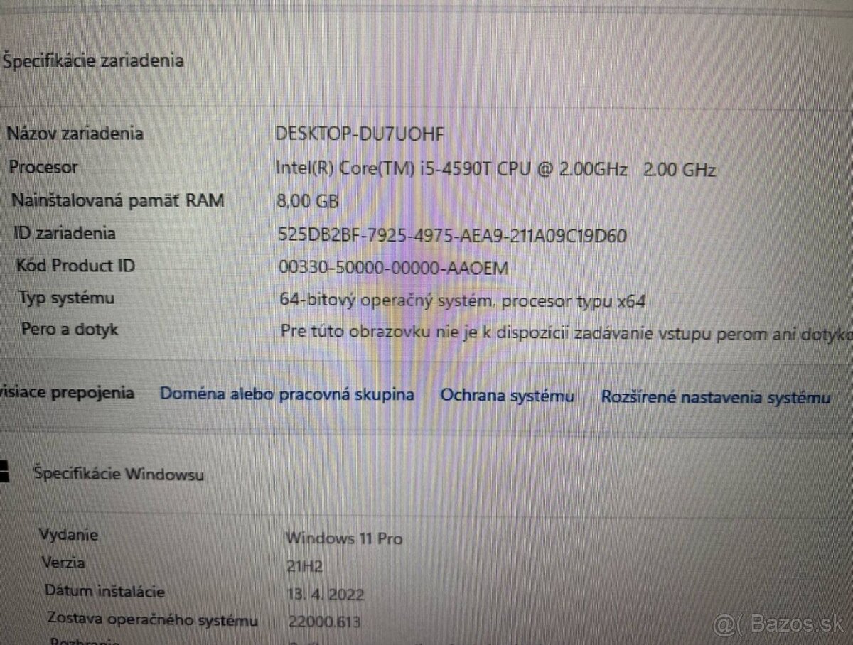 Mini počítač Dell.Intel i5-4590T 4x2,00GHz.8gb ram.250g SSD - 8