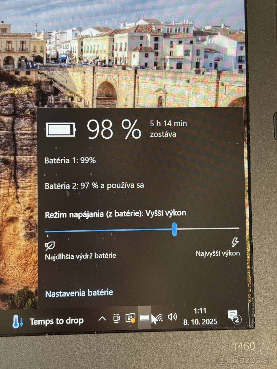 #094 - Lenovo ThinkPad T460/i5/8GB/256GB/W10 - 8