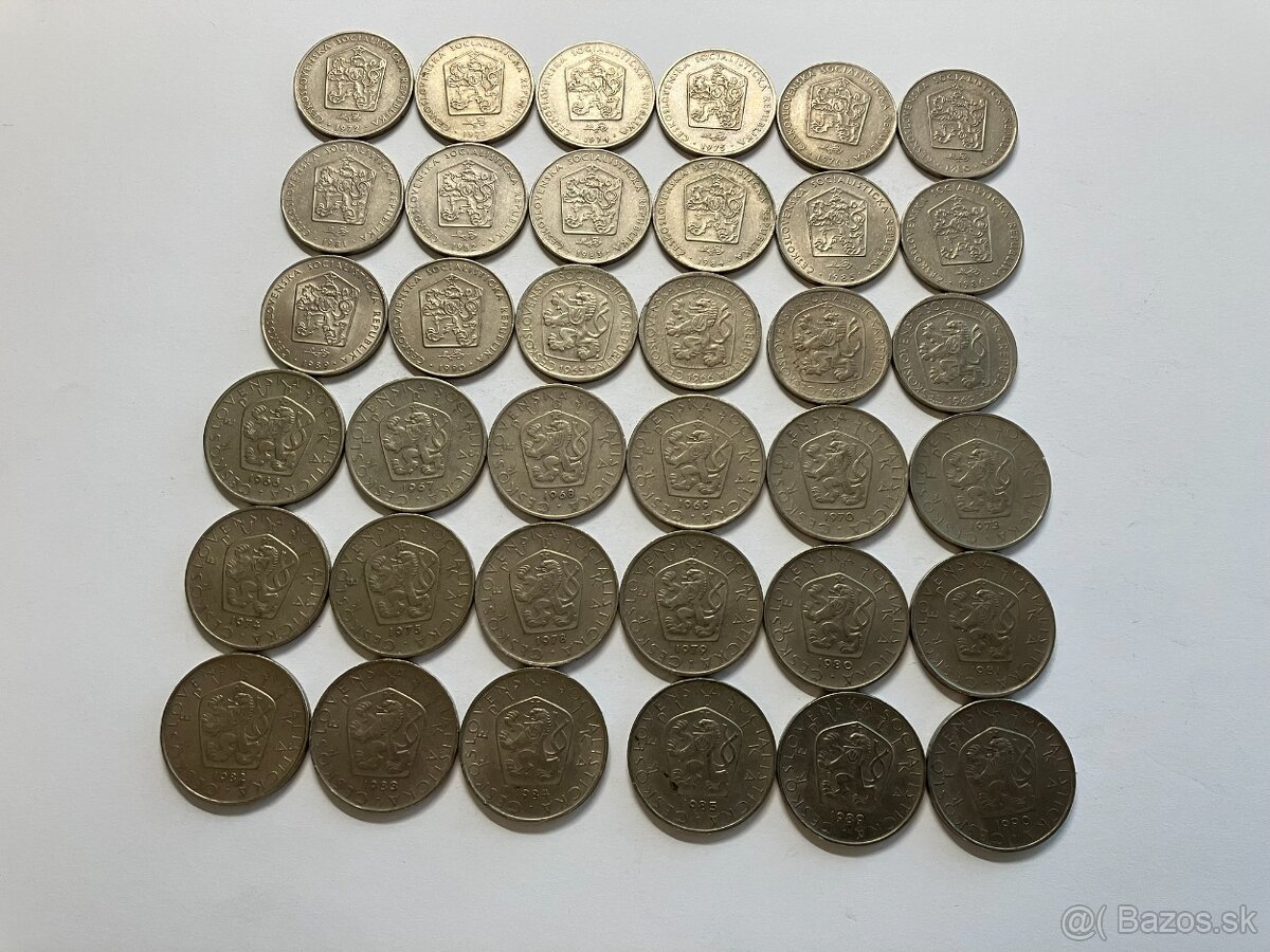 Československo 1960 - 1993 ČSSR ČSFR mince v obyčajnom stave - 8