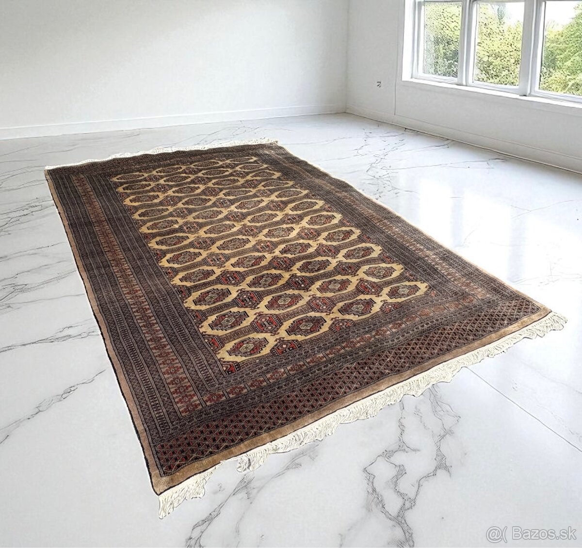 Luxusný ručne viazaný koberec s hodvábom, top stav, 280x190 - 8