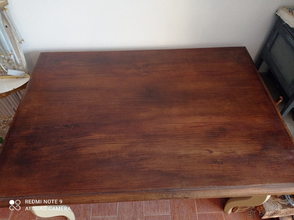 Masivny restaurovany stol - 8