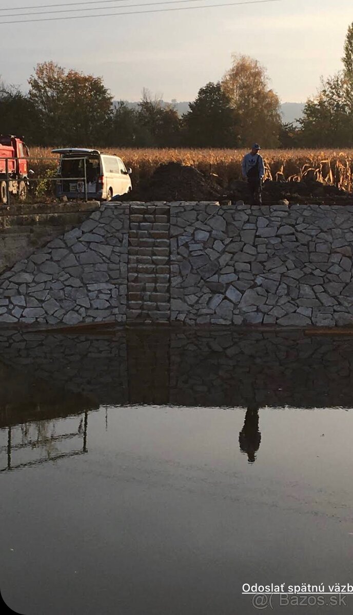 Kamenárske práce, oporné múry, chodníky a svahy z kameňa, - 8