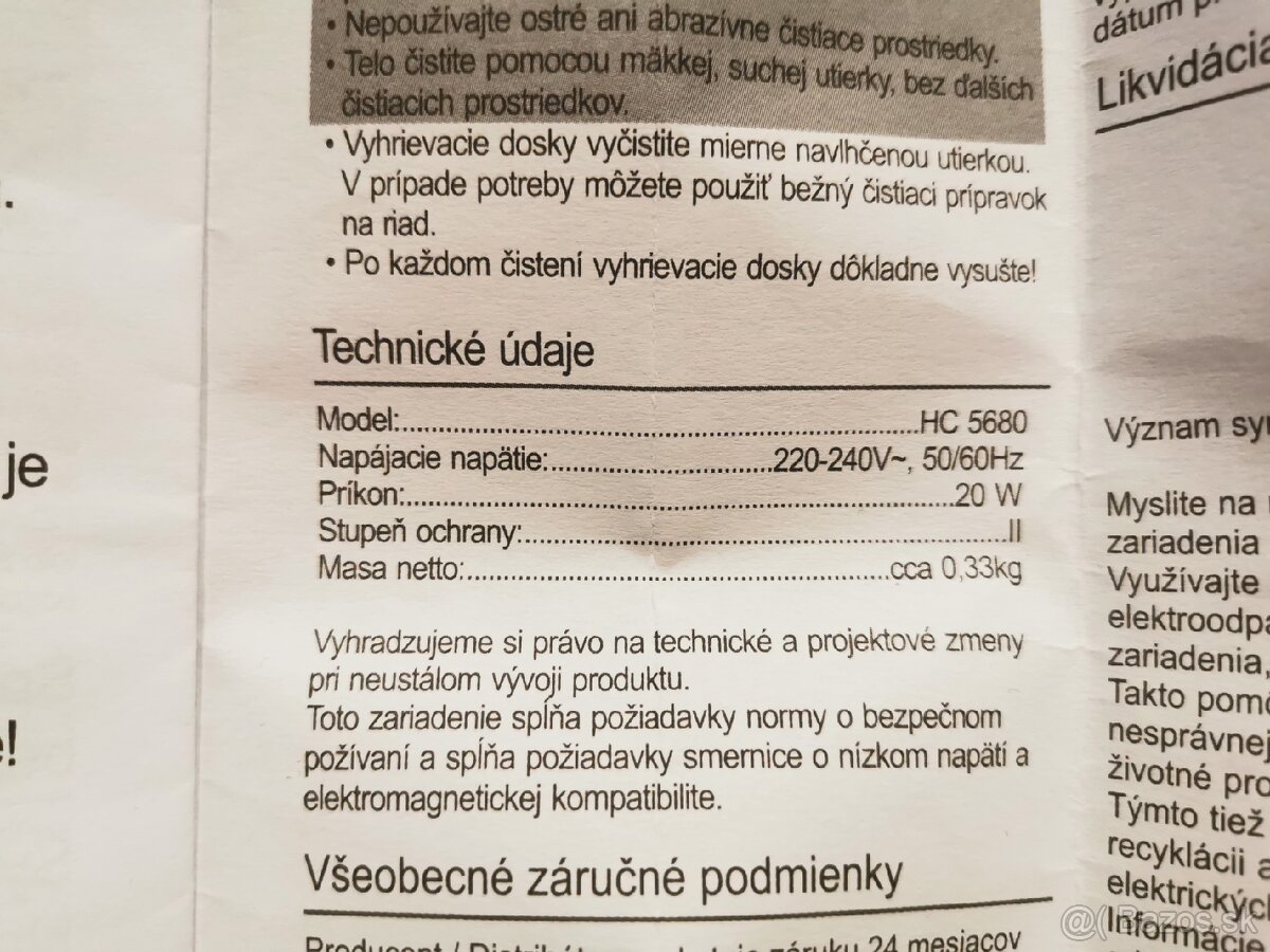 Žehlička na vlasy značky AEG - 8