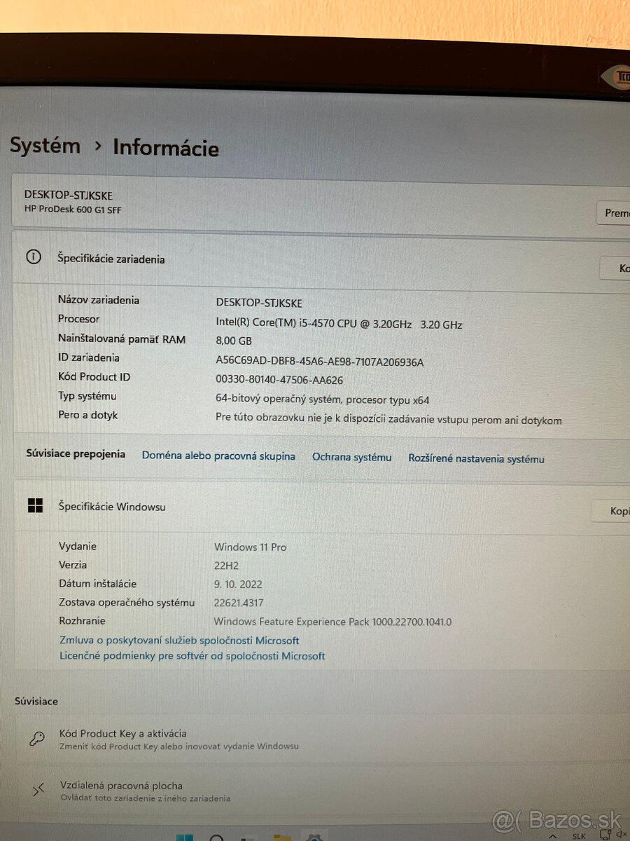 PREDÁM - Stolný počítač s monitorom + klávesnica a my - 8