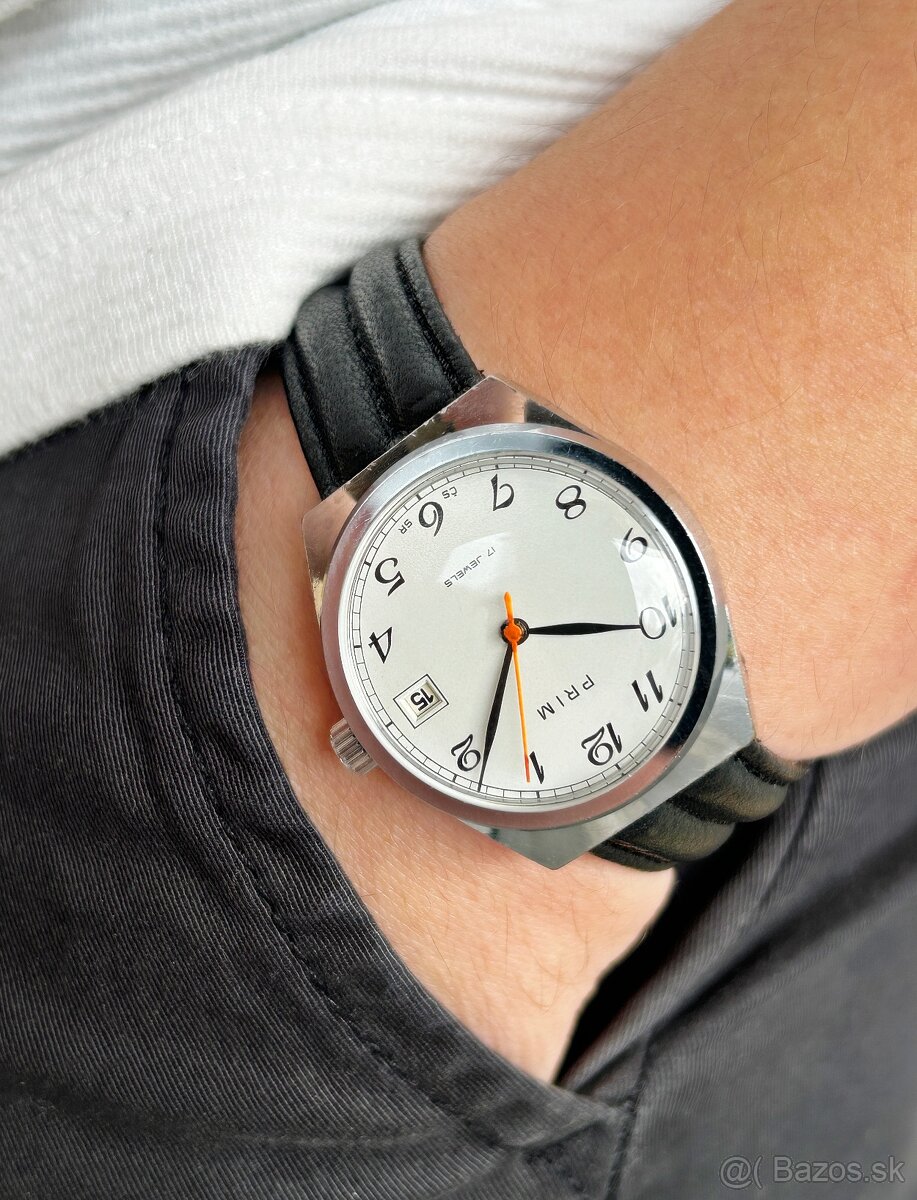 Československé mechanické vintage retro hodinky PRIM Breguet - 8