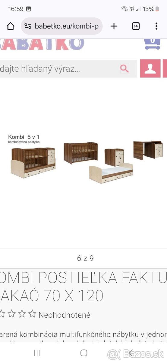 Detska postielka kombi 5v1 - 8