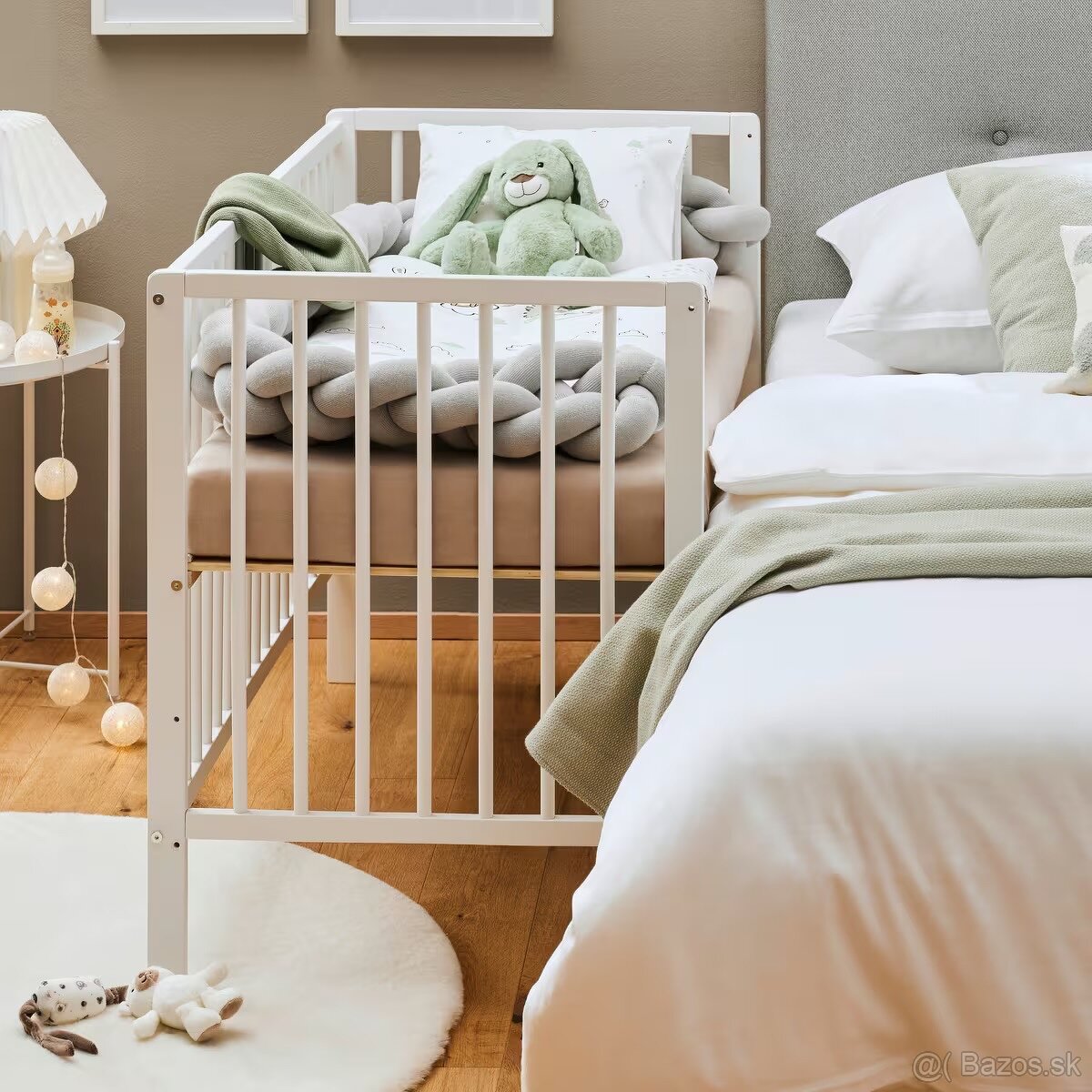 Biela detska postielka 60x120 - 8