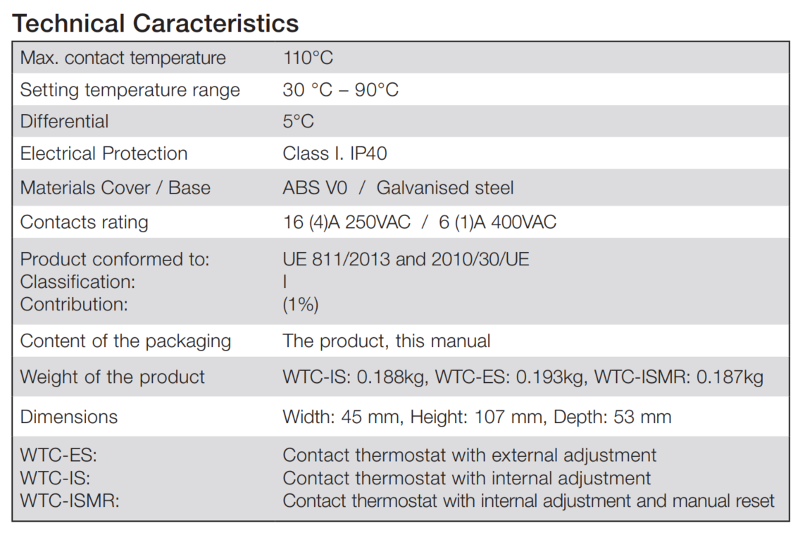 Kontaktný príložný termostat so zástrčkou Watts WTC-ES P2869 - 8