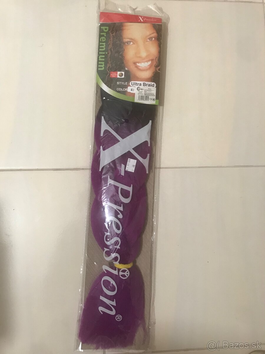 Umelé vlasy, fialové, modré - 8