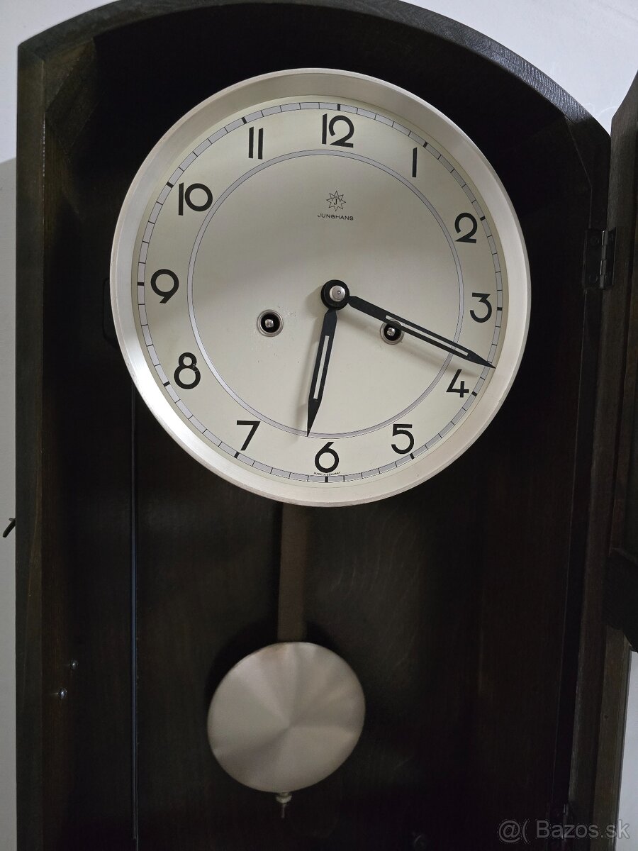 Nástenné drevene hodiny junghas ako nové - 8