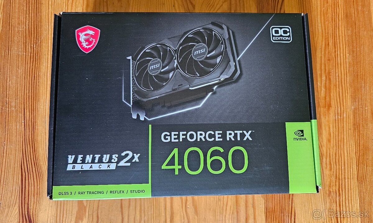 Predám MSI GeForce RTX 4060 Ventus 2X OC - TOP stav - 8
