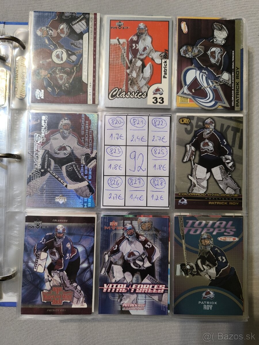 Hokejové kartičky - Patrick Roy 4 - 8