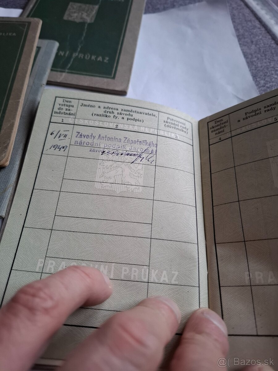 Staré pracovné preukazy - 8