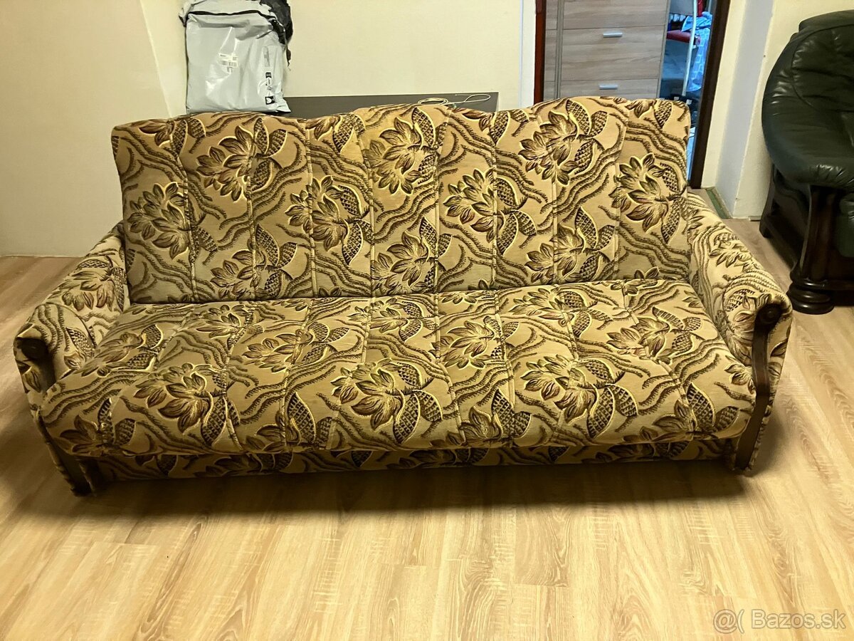 Predám retro sedačku komplet aj s kreslami a taburetmi - 8