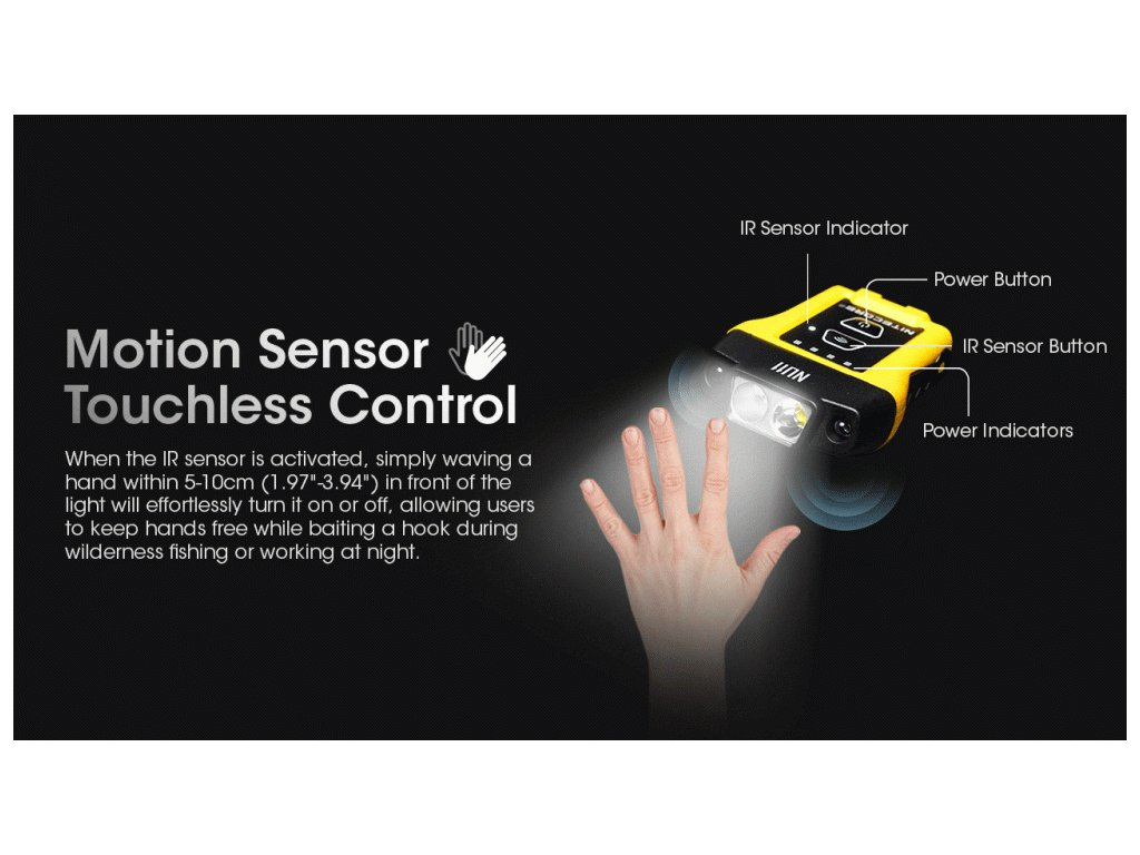 LED svetlo Nitecore NU11 + adapter pod sedlo na bicykel - 8