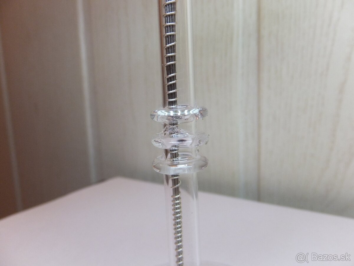 Starožitná krásná skleněná kytička, Jaroslav Brychta ŽBS. - 8