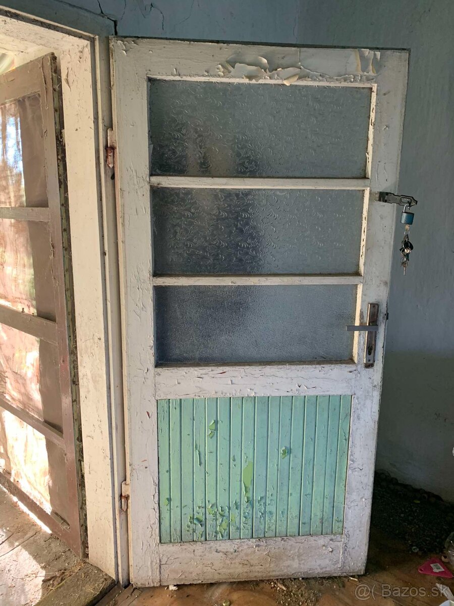 Dreve - retro dvere so zárubňami, plné aj sklenené - 8