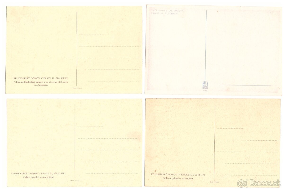 Pohľadnice Studentský domov Praha - 8