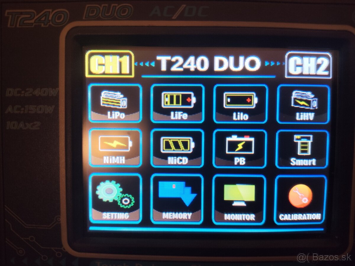 Modelarska nabijacka HTRC T240 Duo LiION, Pb, LiFePO4.. - 8