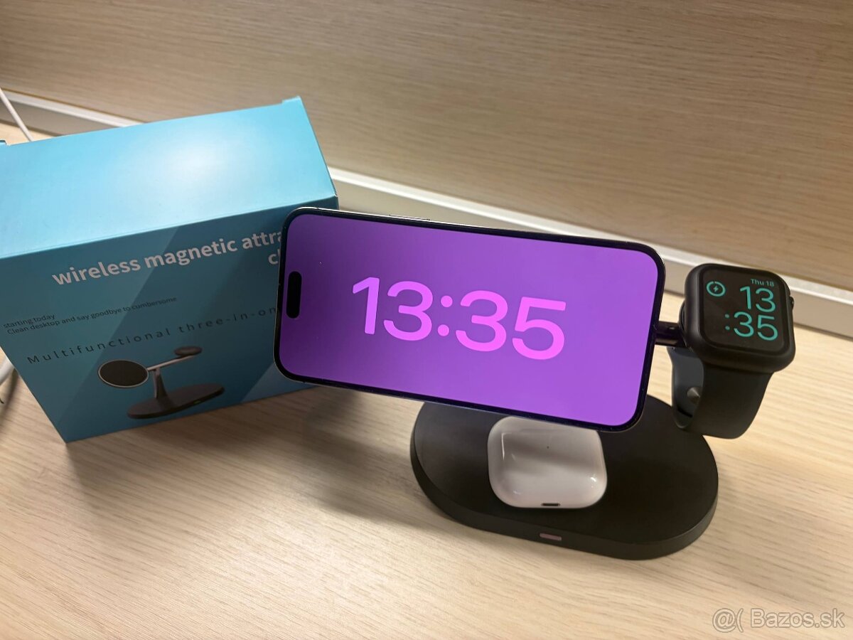 Bezdrôtová nabíjačka 3-v-1 ( nová ) - 8