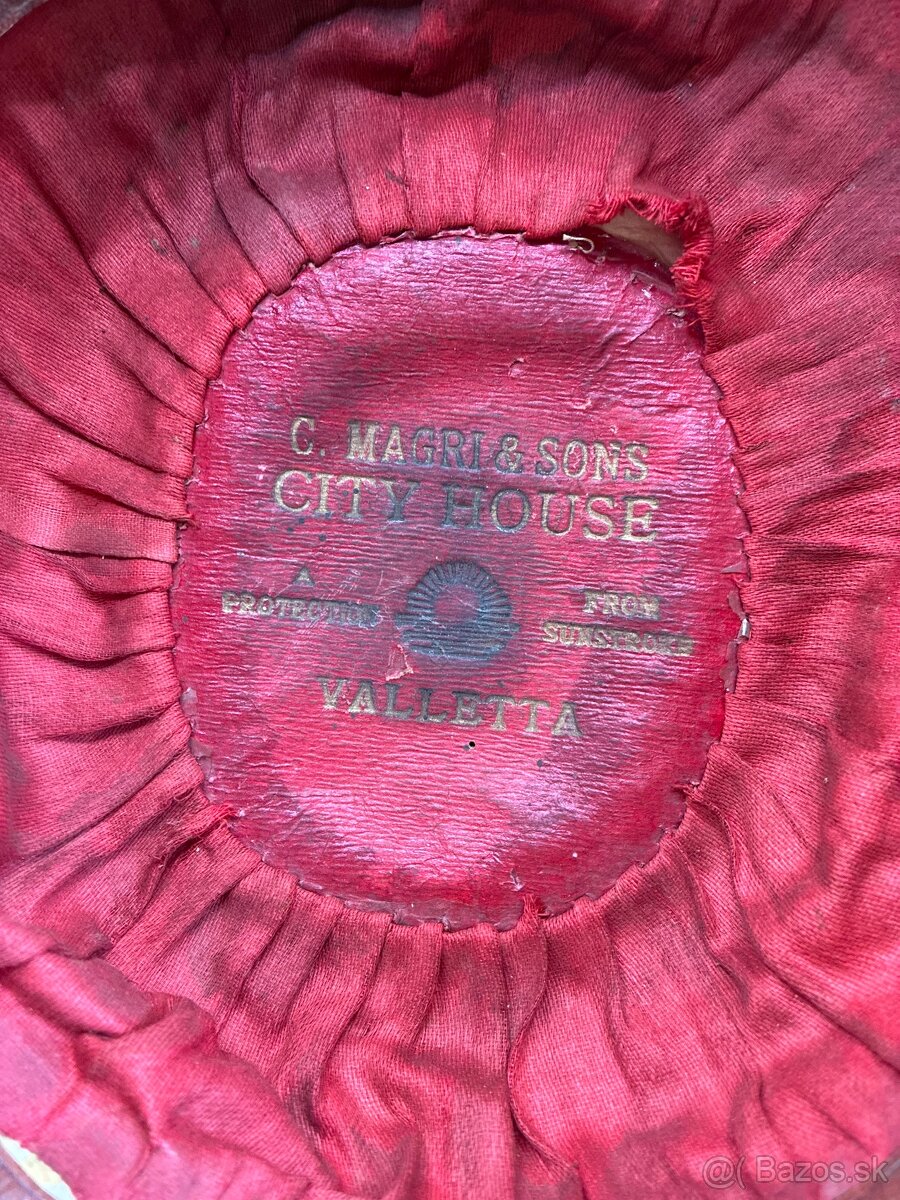 Tropická helma (Pith Helmet) – C. Magri & Sons, - 8