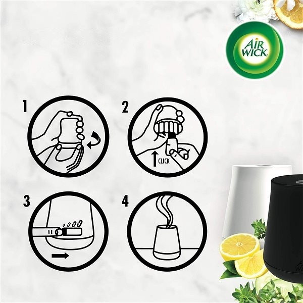 AIR WICK Aróma vaporizér, čierny + náplň – Zvodná vôňa ruže - 8