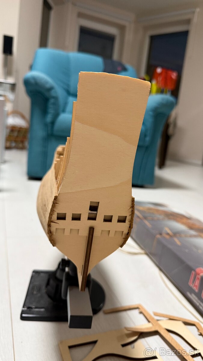 drevený model lode nedokončený - 8