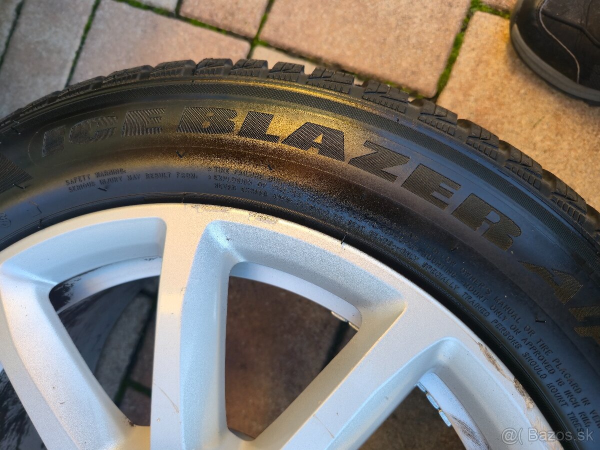 Hliníkové disky Audi 5x112 R16 + zimné pneu 205 55 R16 - 8