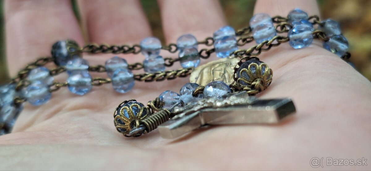 Starožitný ruženec vintage - 8