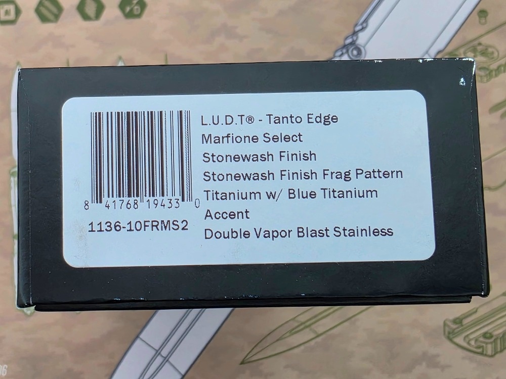 Microtech LUDT Tanto Titanium Marfione Select Frag Pattern - 8