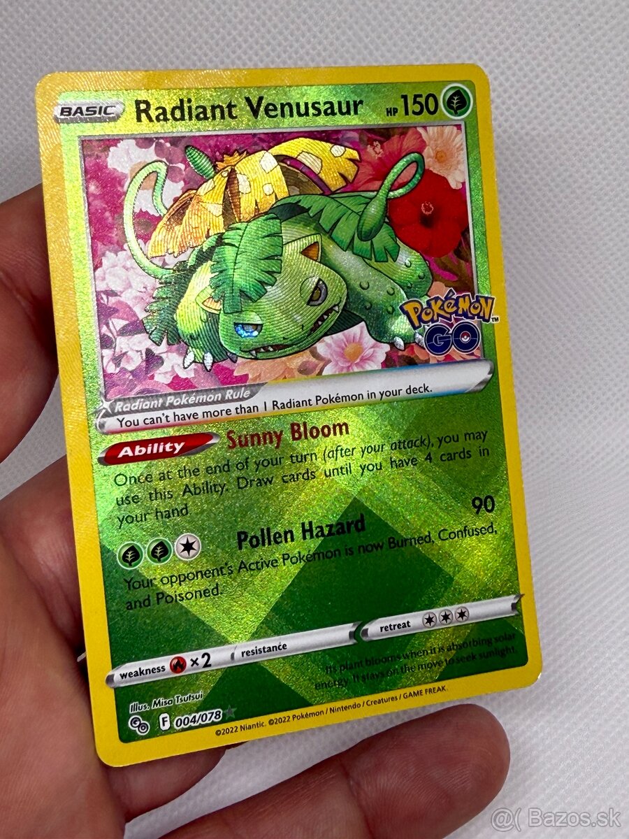 Pokémon karta Radiant Venusaur 004/078 – EX – ORIGINÁL - 8