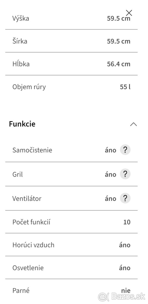PREDÁM Whirlpool vstavaná rúra - 8