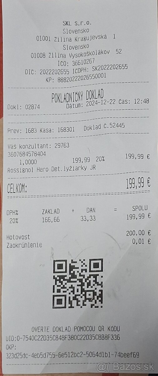 Lyžiarky Detské Rossignol Hero JR 65, EU 36,5 - 8