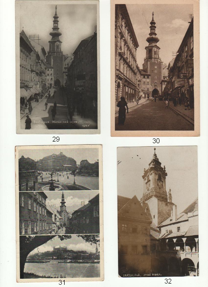 Staré čiernobiele a farebné pohľadnice Bratislava - 8