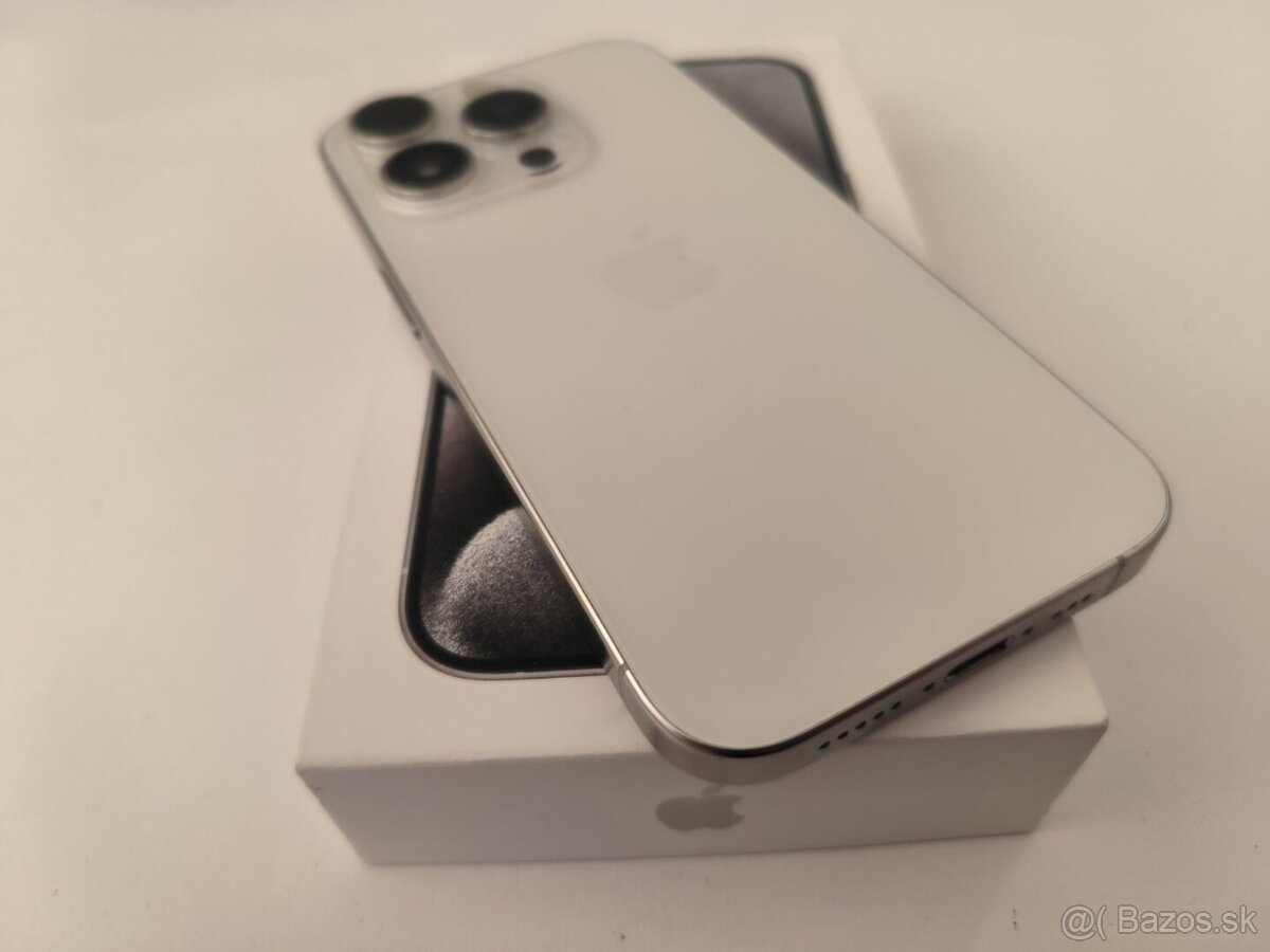 apple iphone 15 PRO 128gb White Titanium / Batéria 100% - 8