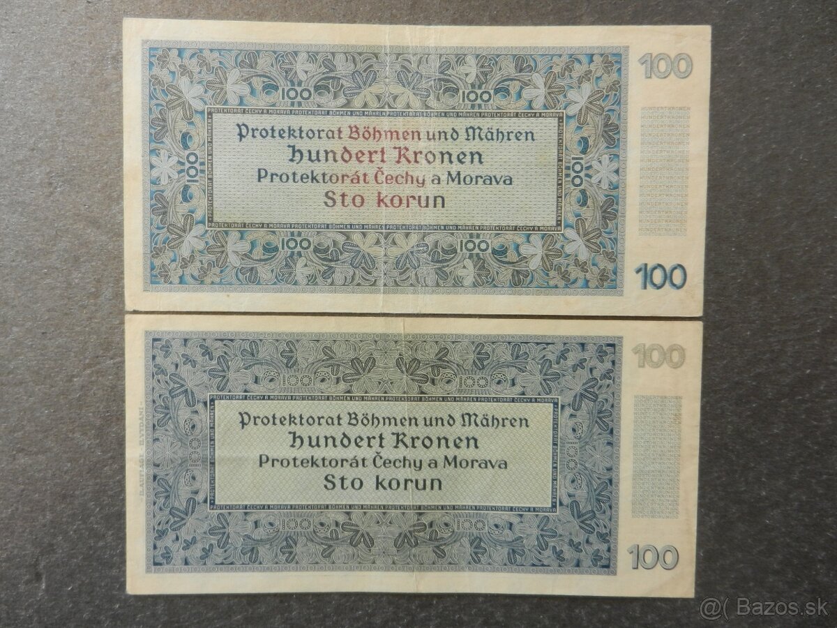 Bankovky protektorát 10 neperforované - 8