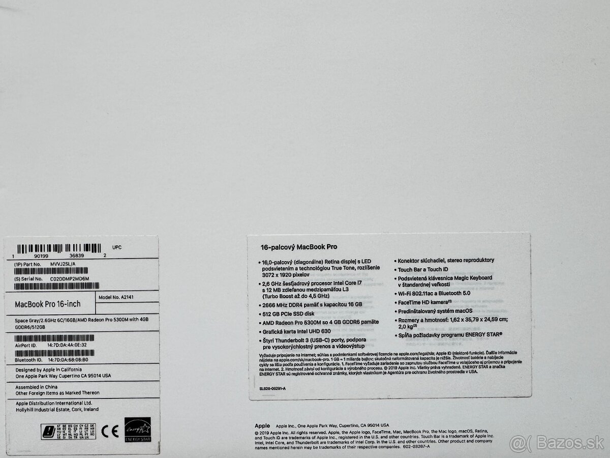 MacBook Pro 16" i7-2.6GHz/16GB/512GB, NOVÁ BATERKA,TOP STAV - 8