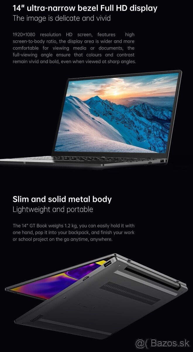 Krásny NoteBook AlldoCube GTBook 14 matný FHD LCD 12/256GB - 8