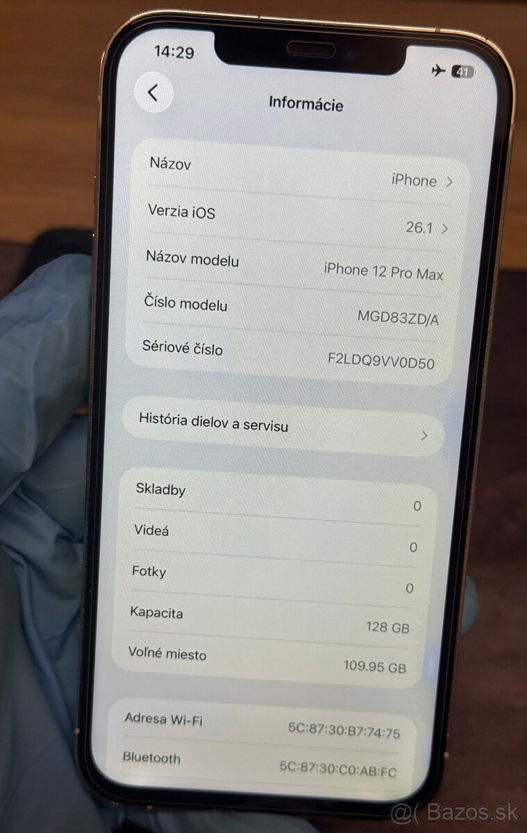 Apple iPhone 12 Pro Max 128 GB Silver / nová batéria - 8