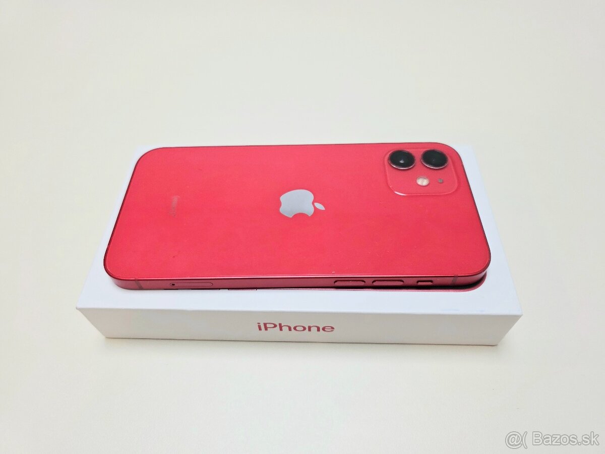 APPLE IPHONE 12 128GB RED,BATERKA 100% - 8
