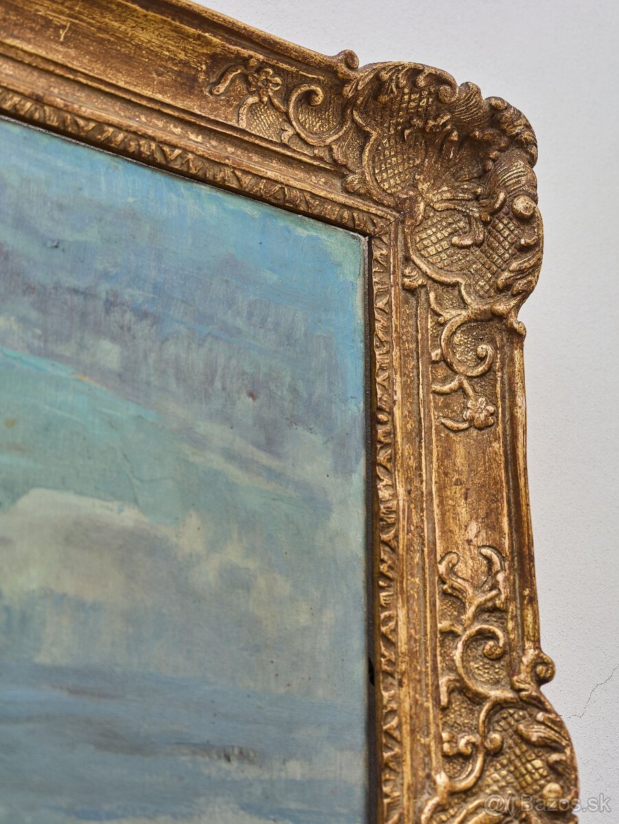 Zimná krajina s chalúpkou - 8