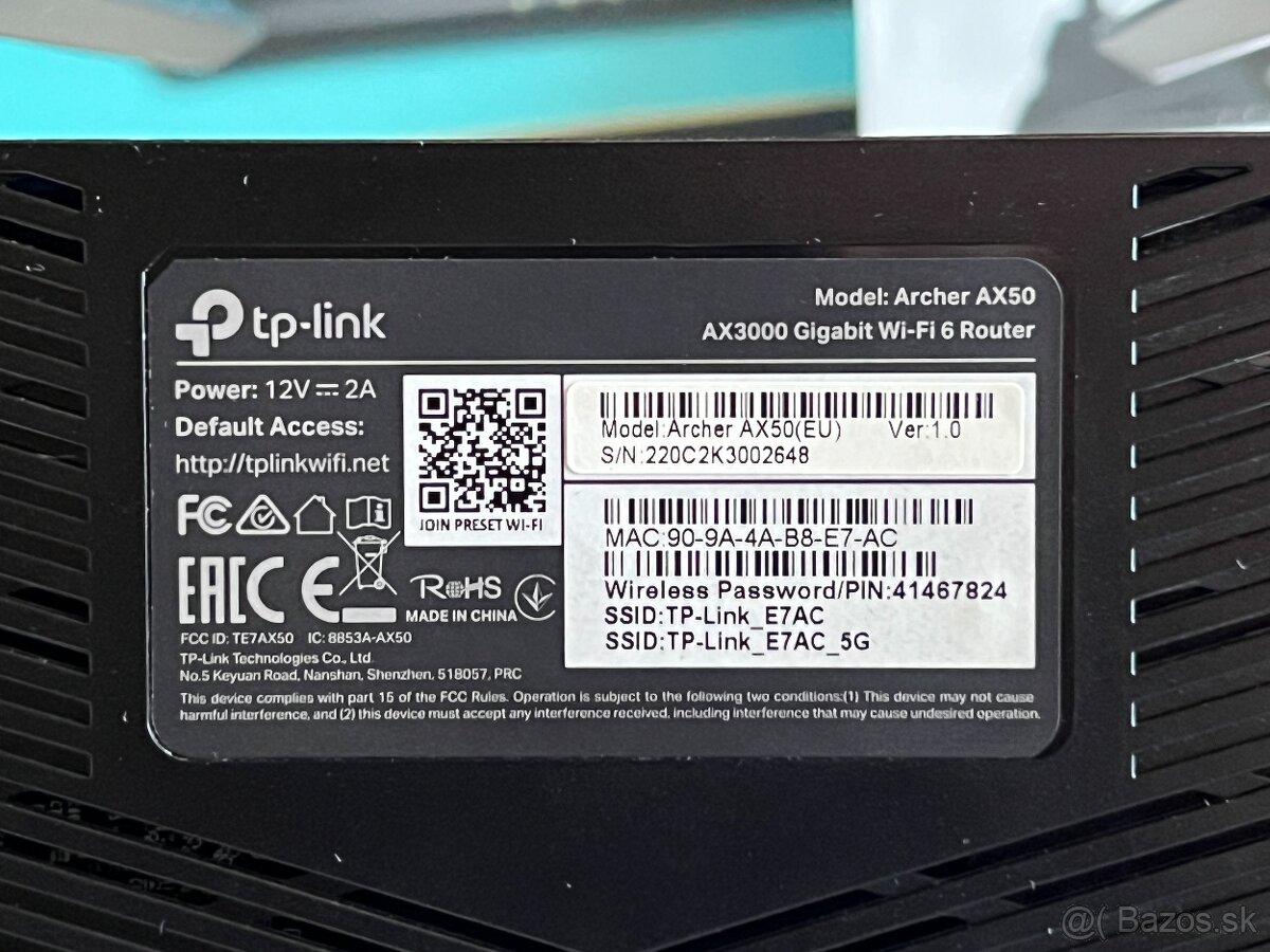 TP-Link Archer AX50 - WIFI 6 - 8