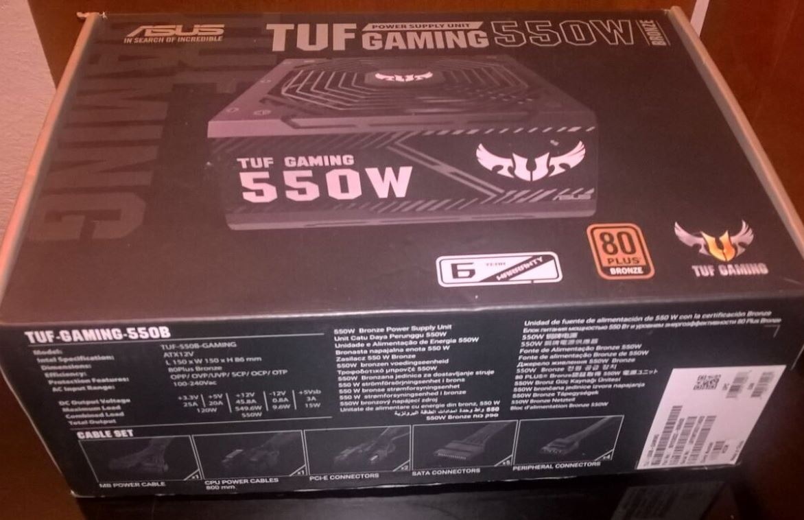 ASUS TUF Gaming 550W PLUS Bronze - 8