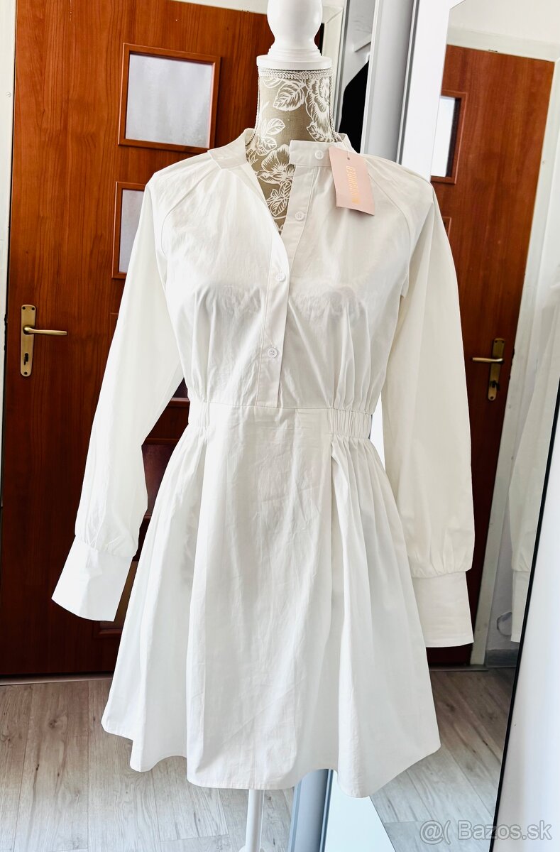 Biele košeľové šaty Missguided - 8
