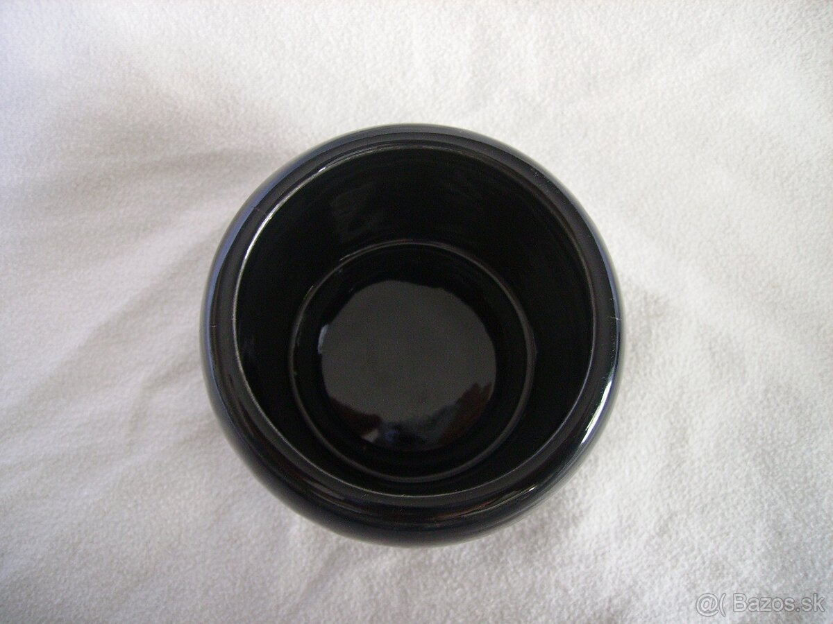 Keramické čierne črepníky na sukulenty a kaktusy - 8