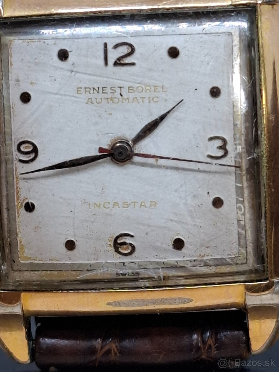Predám funkčné náramkové hodinky ERNEST BOREL Automatic Swis - 8