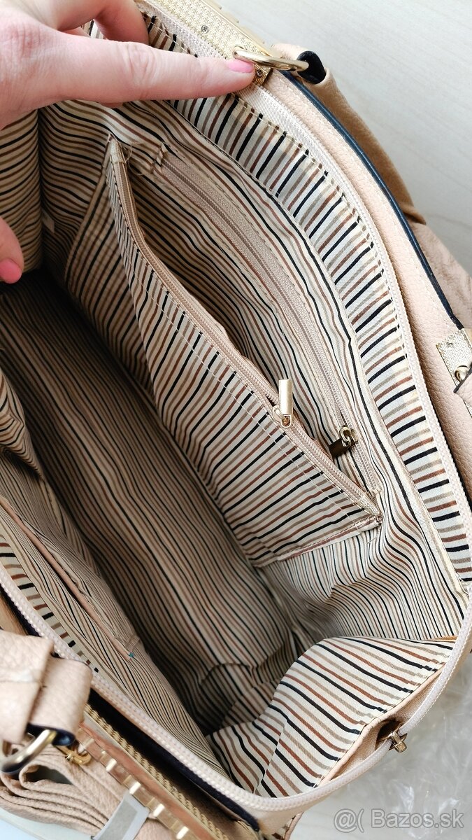 Kabelka béžová kožená nová - 8