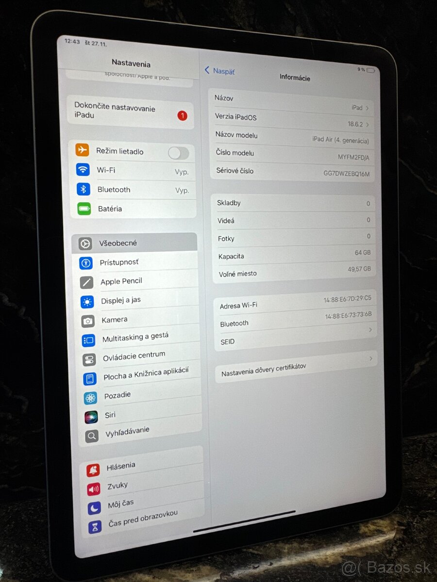 Apple iPad Air 4.Gen 64gb Wi-Fi Spacegray s Klávesnicou - 8